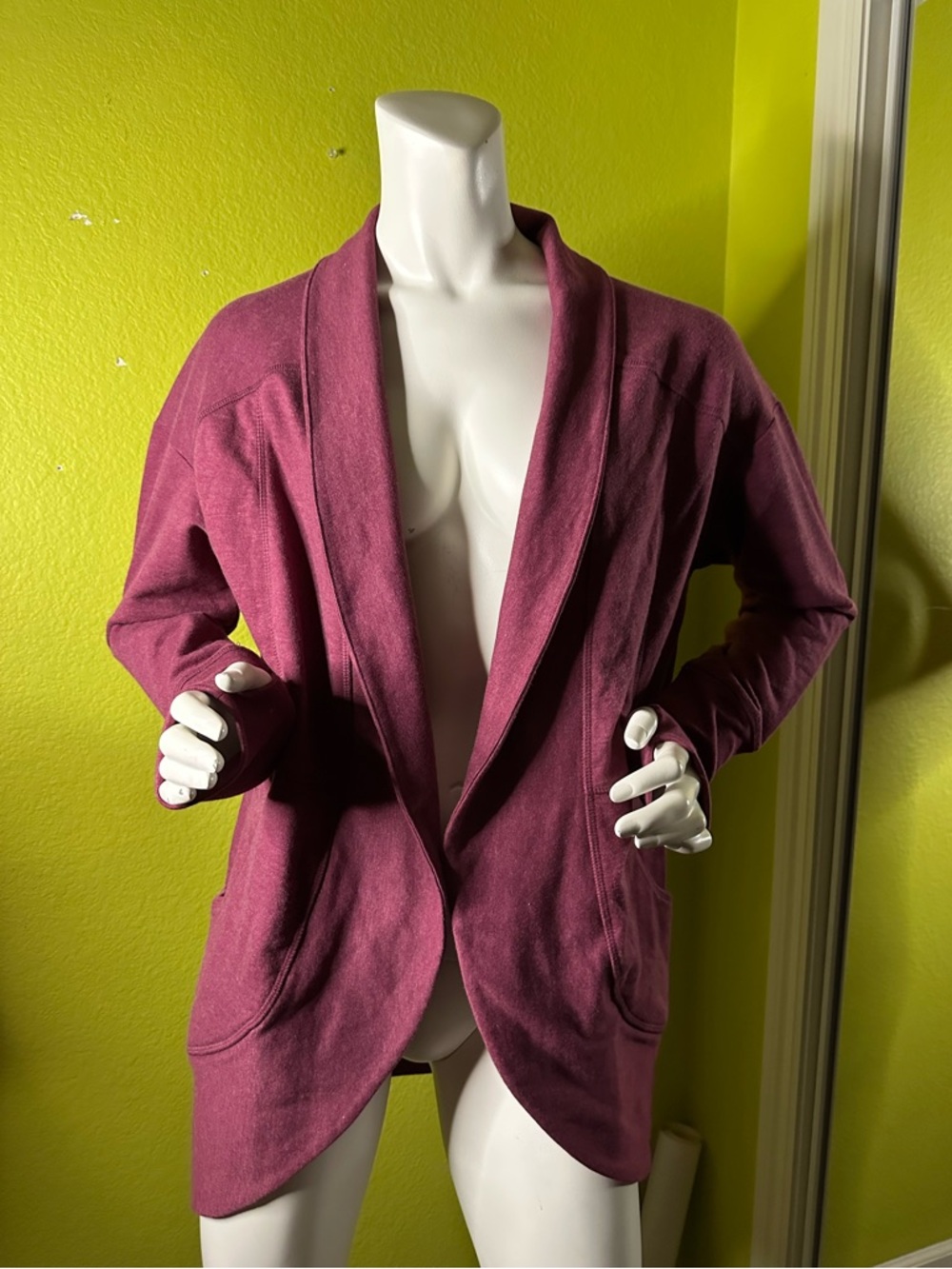 NWT Eddie Bauer Maroon Long-sleeve Open Cardigan